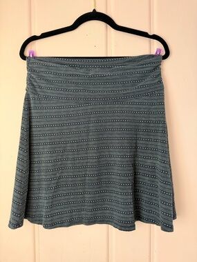 Toad&Co Blue-Grey Striped Circle Skirt szSmall